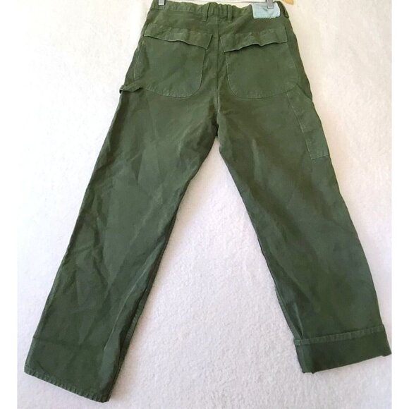 Dr. Collectors x Free People P42 Painter Pants Sz M Army Green NWOT $425 - Picture 3 of 11